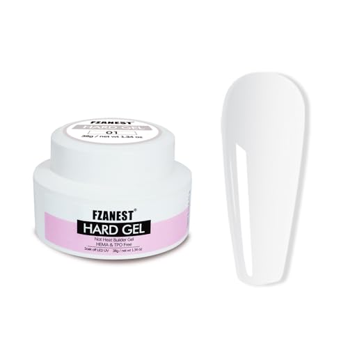 FZANEST Heat Free Builder Nail Gel Clear Hema Free Hard Gel For Nails Extension Sculpting Overlay UV Led Soak Off #01