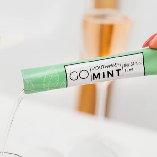 GO Travel Size Mouthwash Packets – Individual Mini Single Packets for Fresh Breath - TSA Compliant - Smart Packet Design to Reduce Travel Bottle Waste. Alcohol-Free.