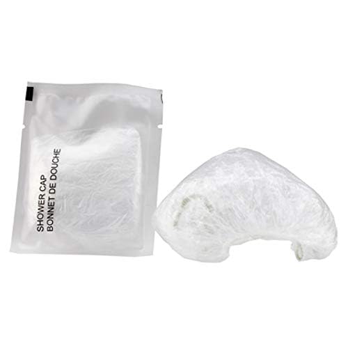 Waterproof Shower Cap (Clear Frosted Sachet), Travel Size Hotel Amenities, Airbnb