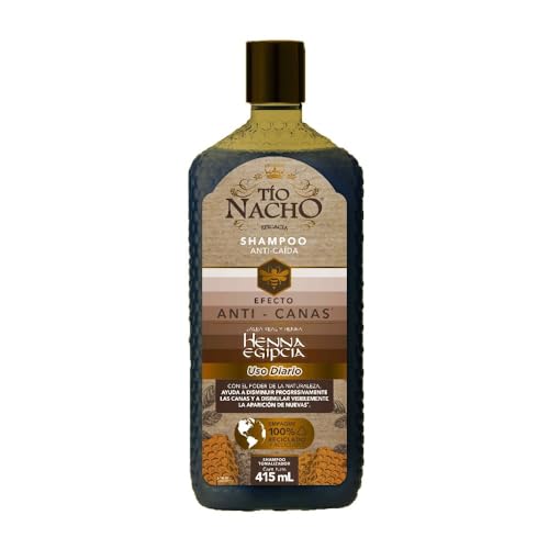 Tio Nacho Tío Nacho Efecto Anti-Canas, Shampoo Anti-Caída con Henna Egipcia