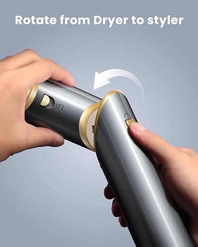 Easywave Air Wrap Hair Styler: Flexible 5 in 1 Styling & Drying System, Professional Hot Air Brush Set for Fast Drying, Curling, Volumizing, Smoothing & Styling, Oval Brush, Concentrator