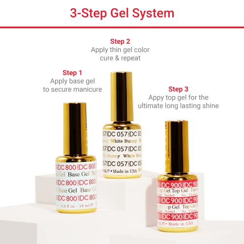 DND DC Gel Polish Set, Orange Collection, UV/LED GelPolish and Air Dry Nail Lacquer, Matching Chip-Free Polish Duo, 0.5 Fl Oz Each