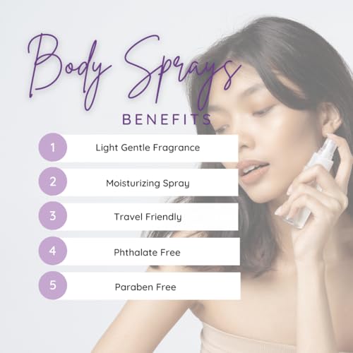Eclectic Lady Eucalyptus Spearmint Body Spray, 4 ounces, Body Mist for Women with Clean, Light & Gentle Fragrance, Cologne with Soft, Subtle Aroma For Daily Use