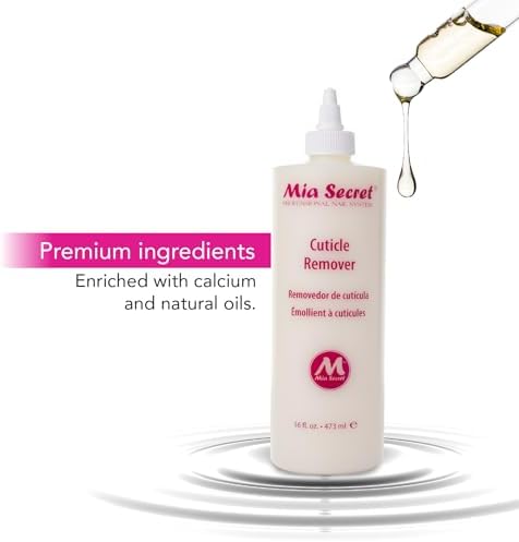 Mia Secret Cuticle Softener & Remover - Quick Easy Safe - Removes Cuticles Safely and Softens The Edge - Excellent for Manicures and Pedicures (16 oz.)