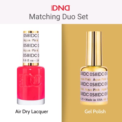 DND DC Gel Polish Set, Pink Collection, UV/LED Gel Polish and Air Dry Nail Lacquer, Matching Chip-Free Polish Duo, 122 Soft Pink, 0.5 Fl Oz