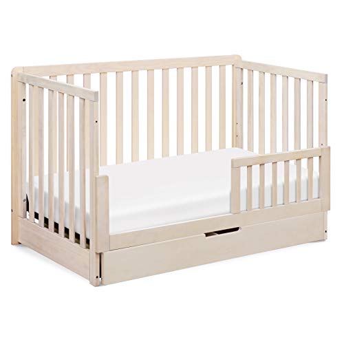 Carter’s by DaVinci. Colby 4-in-1 Convertible Crib with Trundle Drawer in Washed Natural, Greenguard Gold Certified, Undercrib Storage