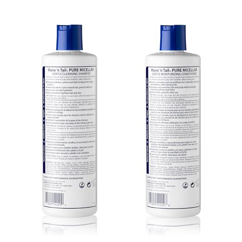 Mane 'n Tail Micellar Sulfate-Free Shampoo & Conditioner (11.2 oz Each) – Biotin-Infused, Vegan Formula to Detox, Nourish & Strengthen Hair