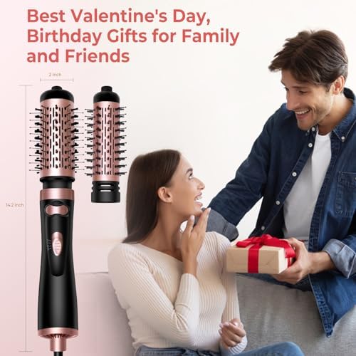 Hair Dryer Brush, 3-in-1 Rotating Round Hot Air Spin