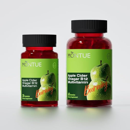 Apple Cider Vinegar Gummies B12 Multivitamin,ACV Supplement Gummy Vitamins,Vegetarian Supplement for Women & Men,Non GMO,Support Normal Energy Levels & Gut Health 60 Gummies (90)