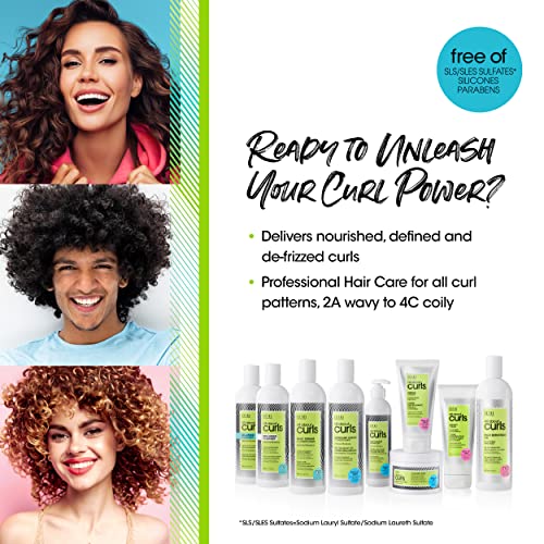 ALL ABOUT CURLS Smoothing Cream | For Curly Hair Styling | Moisturize, Define & Enhance Texture | Reduce Frizz & Boost Shine | Controllable Definition | Vegan & Cruelty Free | Sulfate & Paraben Free