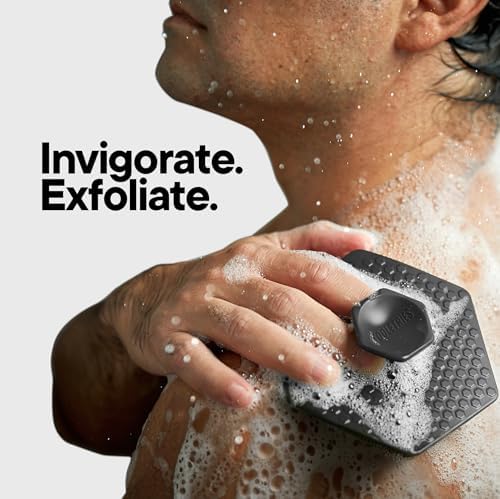 TOOLETRIES Body Scrubber 2.0 – Premium Silicone Scrubber for Cleaning, Exfoliating and Invigorating Your Skin – Extra Long Lather Boosting Bristles with Ergonomic Handle, Long-Lasting & Easy to Clean