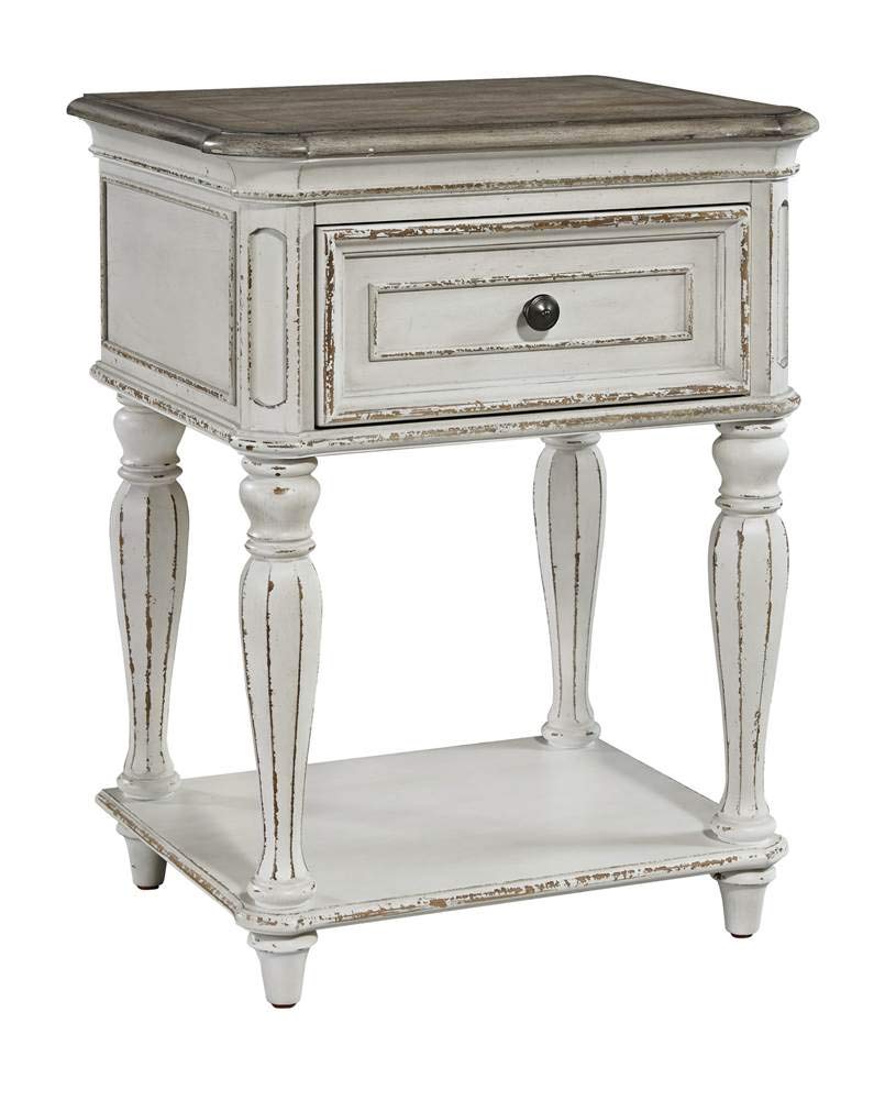 Liberty Furniture Industries Leg Night Stand, W22 x D17 x H28, White