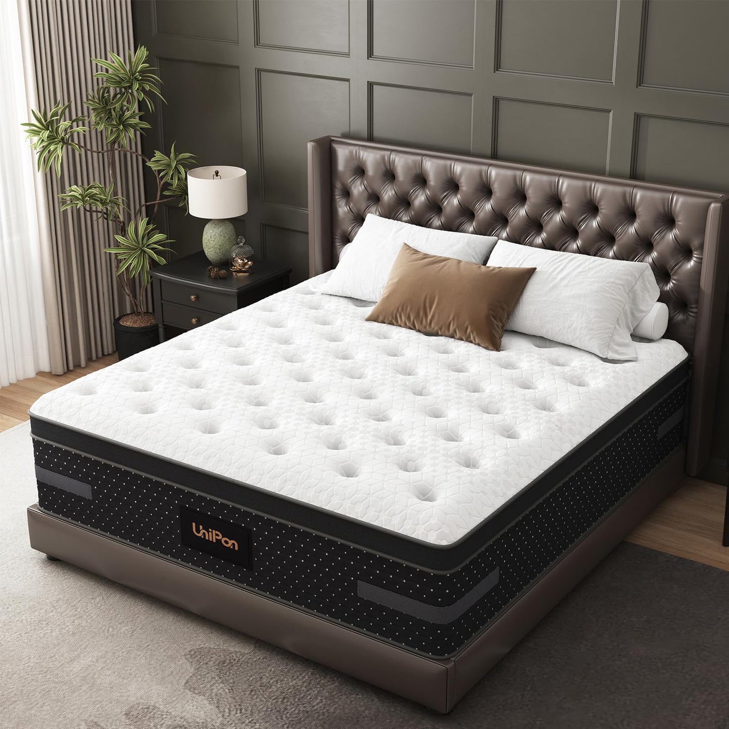 King Mattress, 14 Inch Hybrid Mattresses with Extra Lumbar & Shoulder Support Motion-Isolation Firm Bed in a Box for Pain Relief Deep Sleep Fiberglass Free - No Odor, 365 Night Trial