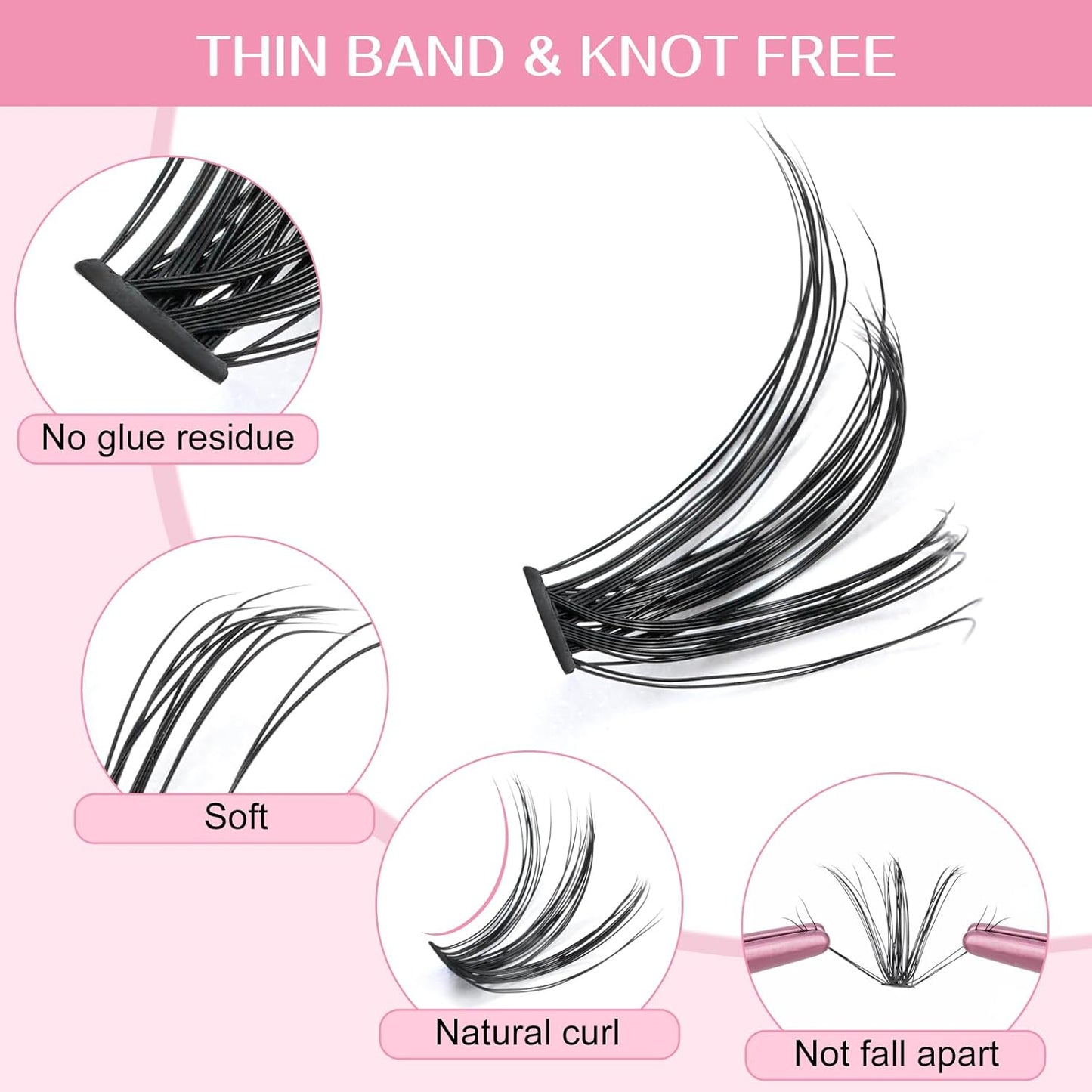 280 Pcs Individual Lashes 30D+40D Mixed Lash Clusters 14 Rows Cluster Lashes that Look Like Eyelash Extensions DIY Lash Extension Self Application At Home (30+40-D-14)