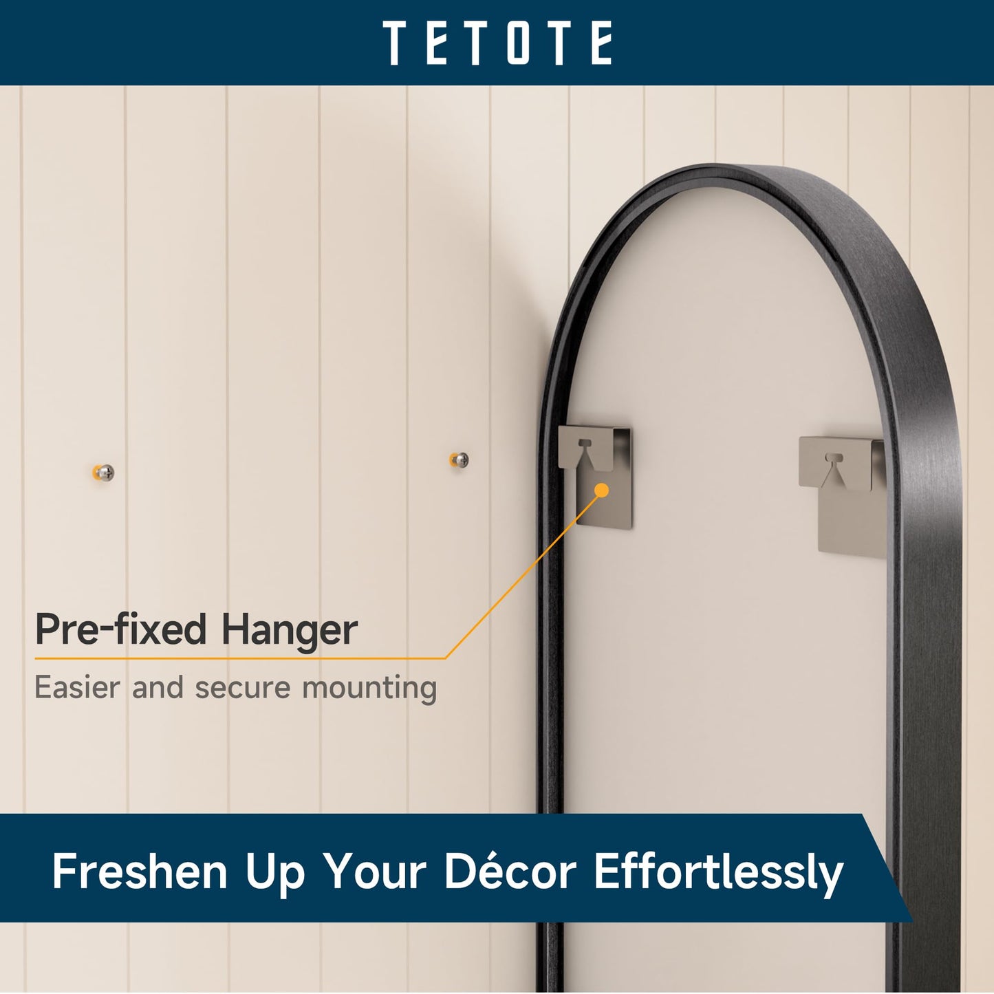 TETOTE Gold Arched Mirror for Bathroom, 24 x 36 Brushed Gold Metal Framed Arch Bathroom Mirror, Tempered Glass Decorative Rustic Wall Mirror for Fireplace, Entryway, Living Room