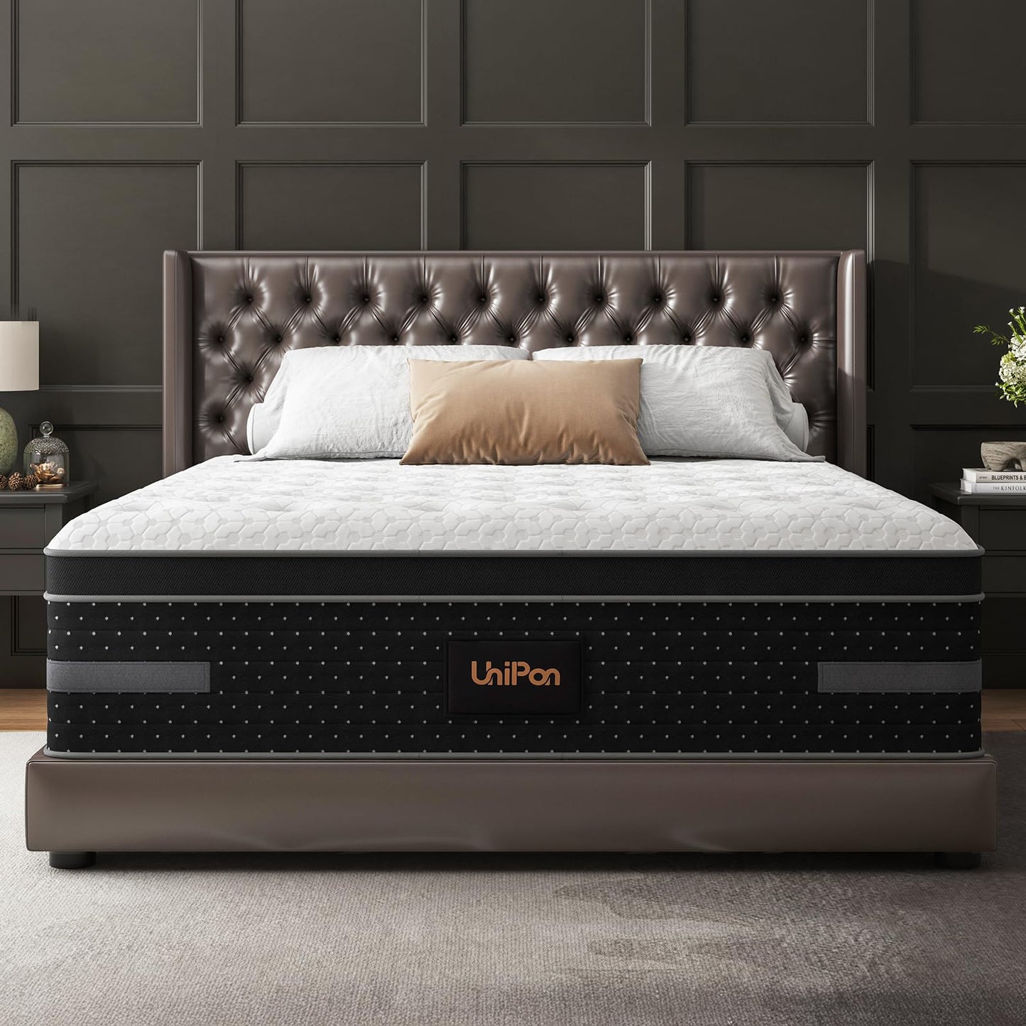 King Mattress, 14 Inch Hybrid Mattresses with Extra Lumbar & Shoulder Support Motion-Isolation Firm Bed in a Box for Pain Relief Deep Sleep Fiberglass Free - No Odor, 365 Night Trial