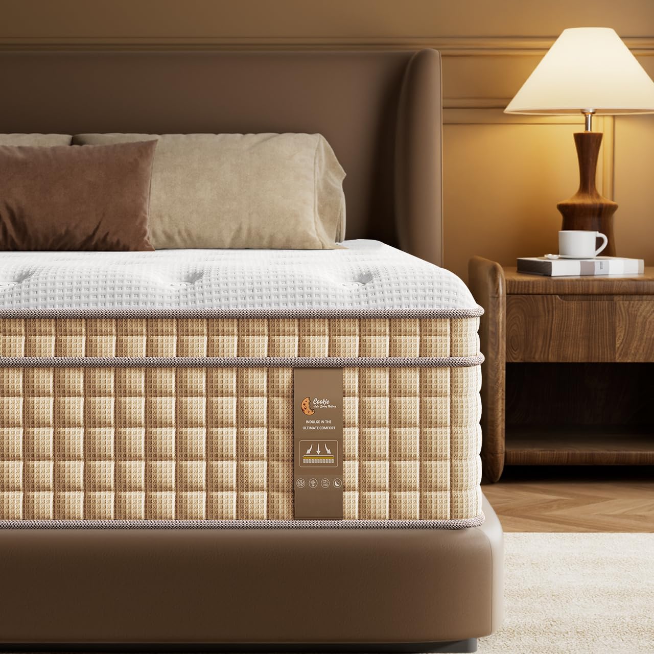BedStory Queen Mattress Hybrid 14 Inch Mattresses Gel Memory Foam & Pocket Spring Bed for Back Pain Relief, Fiberglass-Free, CertiPUR-US