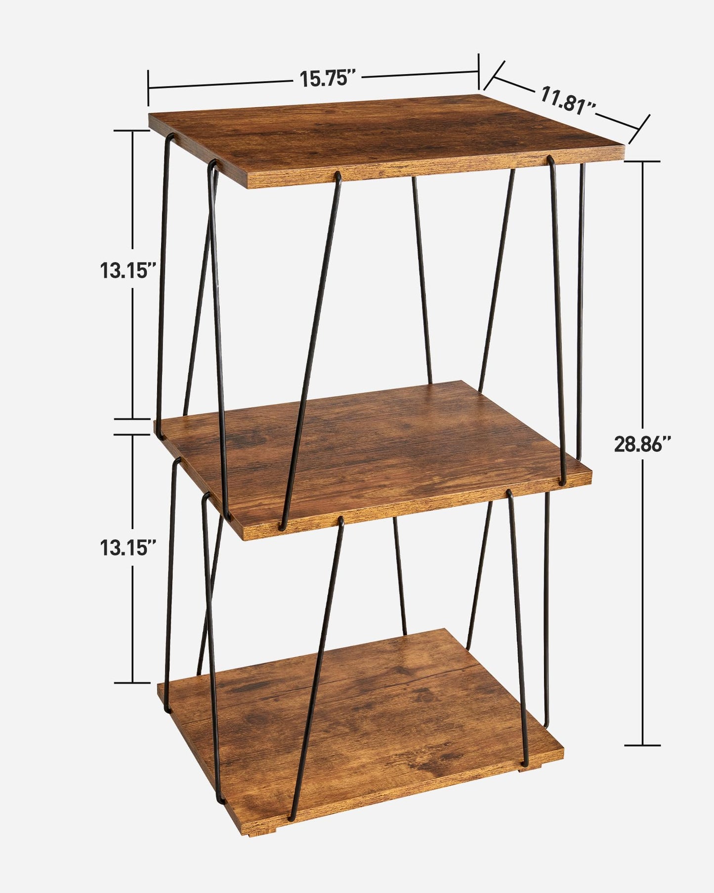 KJGKK Tall End Table, Small Side Table, 29 inch High Entryway Table, Bedside Table for Living Room, Bedroom and Office, Rustic Brown