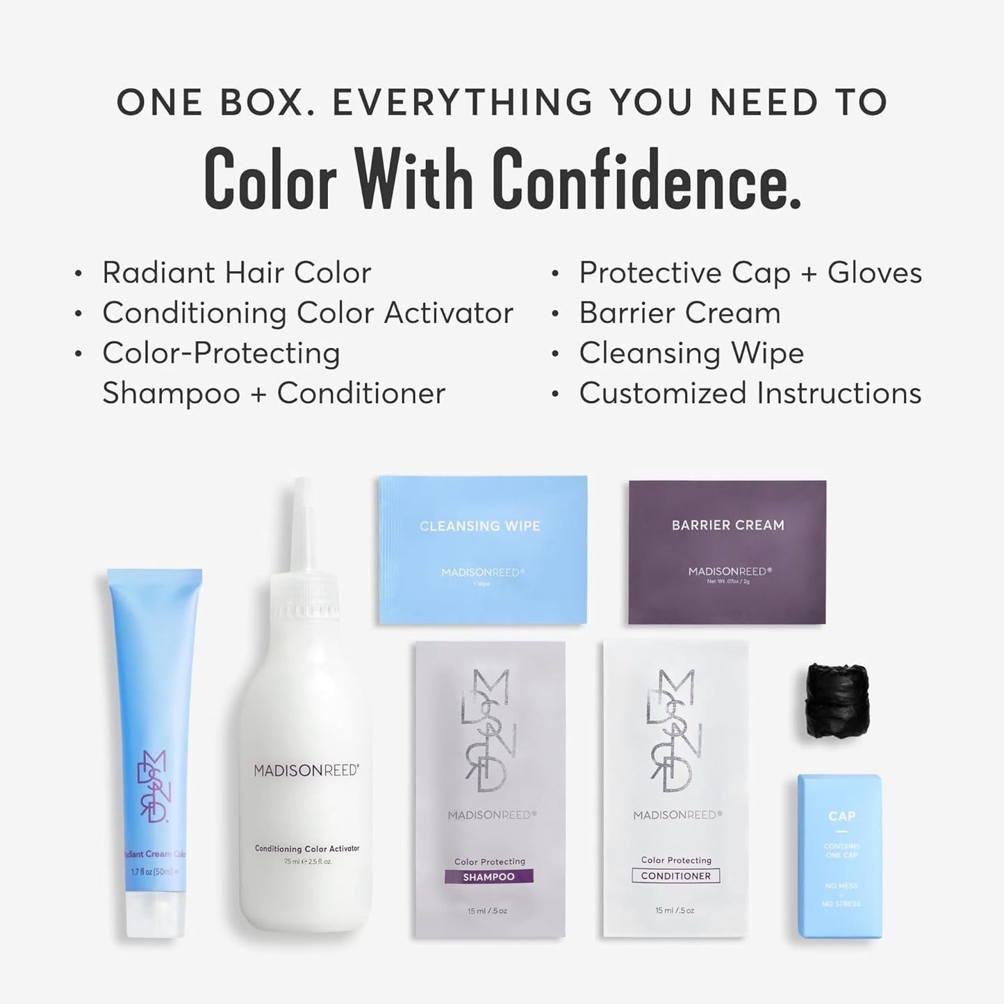 Madison Reed Radiant Hair Color Kit | 4VR Darkest Cool Sangria (Volterra Amethyst) for 100% Gray Hair Coverage | Salon Quality Permanent Hair Dye | PPD-Free & Ammonia-Free | (Packaging Varies) 1 Pack