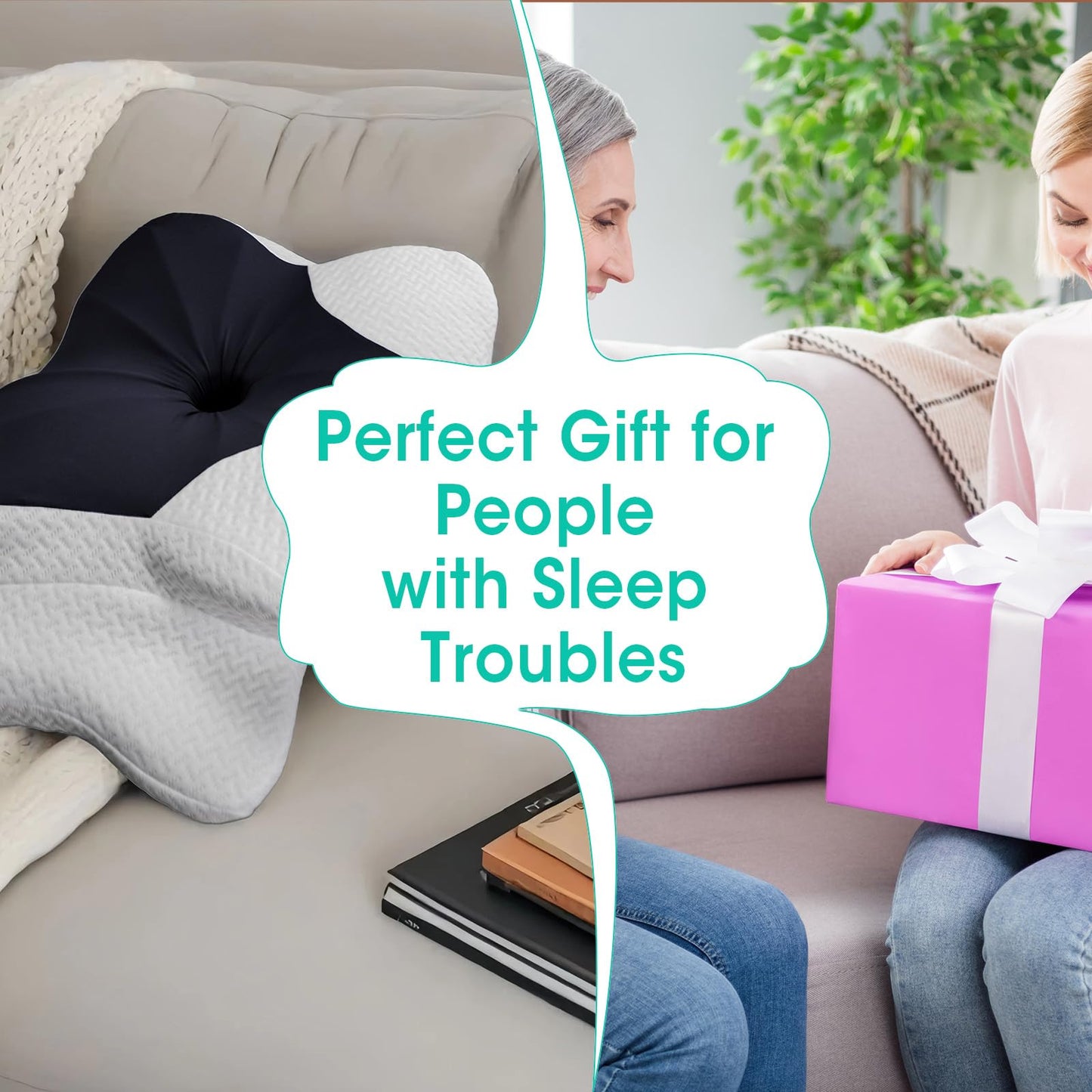 Ergonomic Cervical Pillow for Pain Relief - Adjustable Contour Memory Foam Pillow for Side, Back, Stomach Sleepers, Cooling Pillow for Neck and Shoulder, Breathable Bed Pillow with Removable Cover