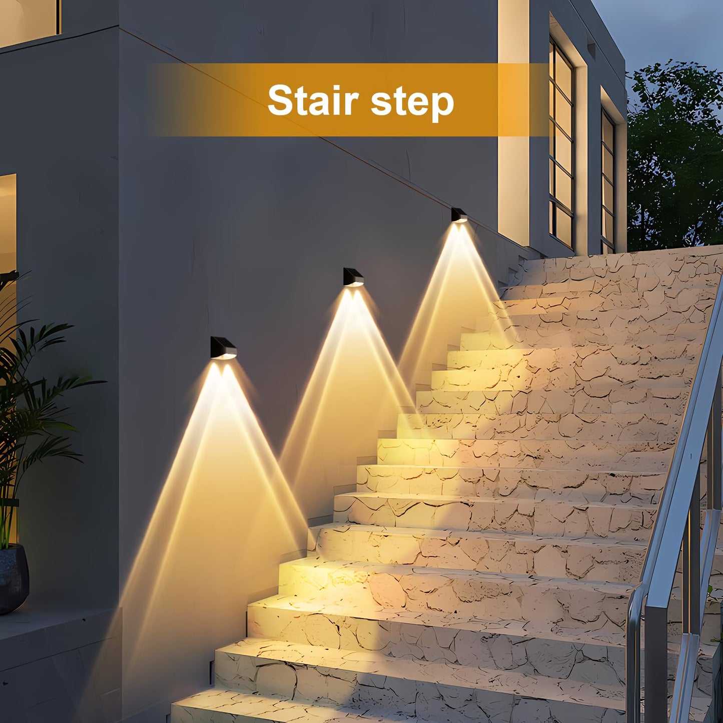 Super Long Lasting Solar Fence Lights Outdoor,Deck Lights Waterproof,Perfect for Winter and Rainy Days,Dusk to Dawn High Brightness Solar Lighting for Wall,Stair,Step,Yard,Patio,Backyard(12 Pack)