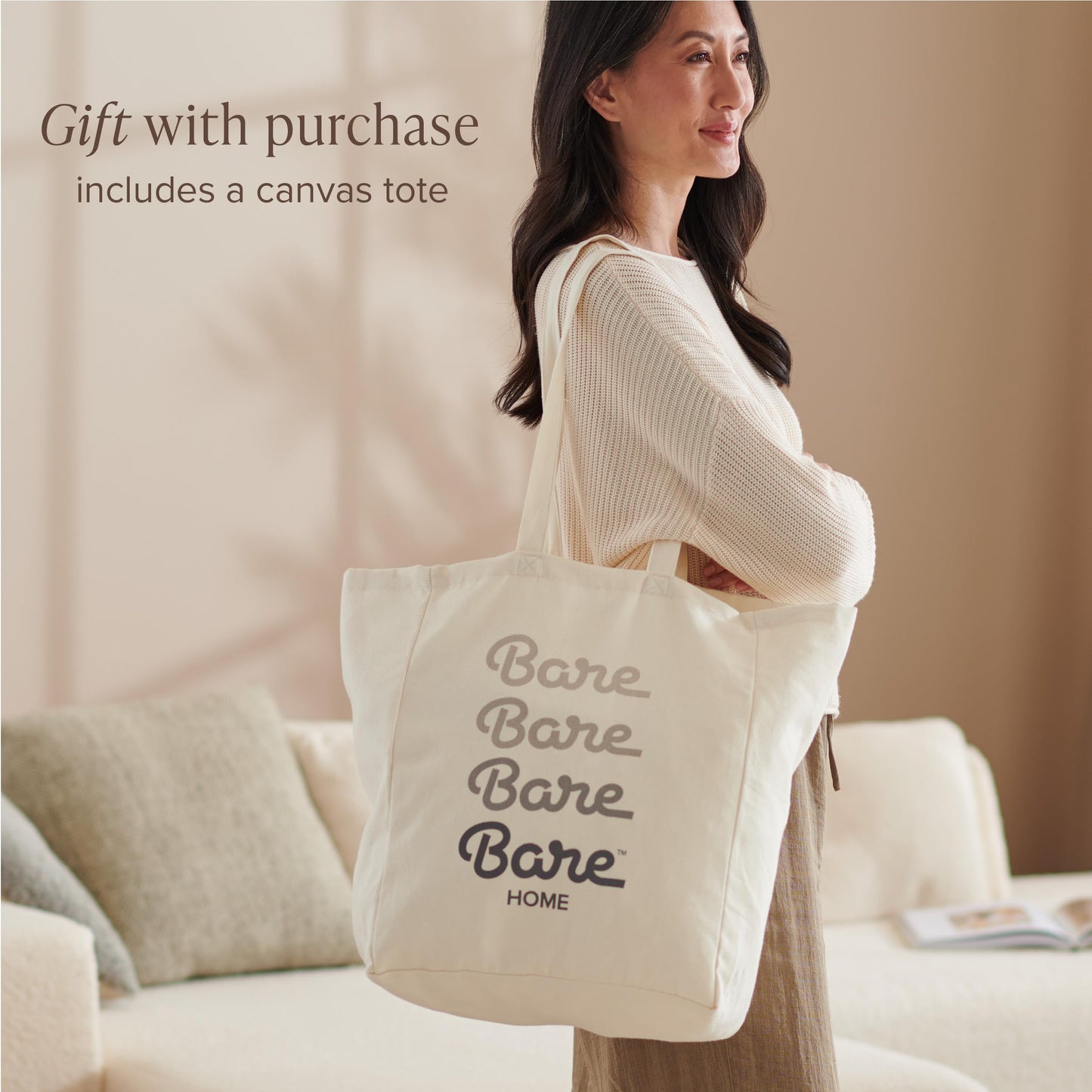 Bare Home 100% Organic Cotton Queen Sheet Set - Crisp Percale Weave - Lightweight & Breathable - Bedding Sheets & Pillowcases (Queen, French Beige)
