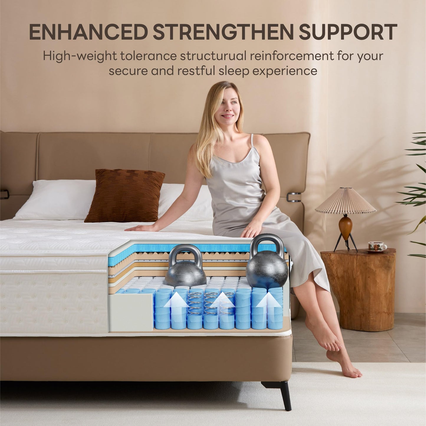 LIKIMIO 12 Inch Twin Mattress, Cool Hybrid Mattress in a Box, Gel Memory Foam, Individual Pocket Springs for Strong Edge Support, Motion Isolation, Pressure Relief, Oeko-TEX & CertiPUR-US, SG Made