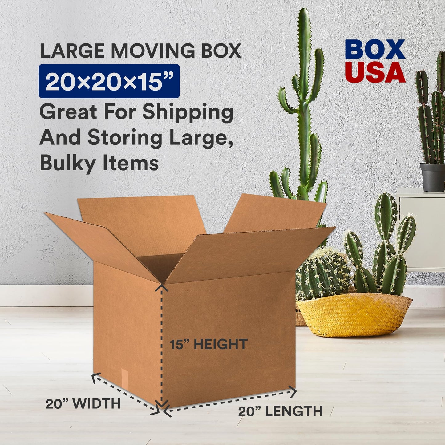 BOX USA Moving Boxes Kit (22-Pack) Large 20x20x15 and Medium 18x14x12 Corrugated Cardboard Boxes for Shipping, Packing, Storage, Supplies