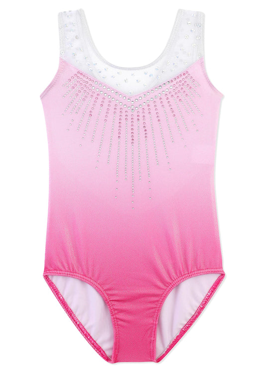 DAXIANG Leotards for Girls Gymnastics Ballet Dance Leotard Little Girl's Athletic Leotards Light Pink 1-2T