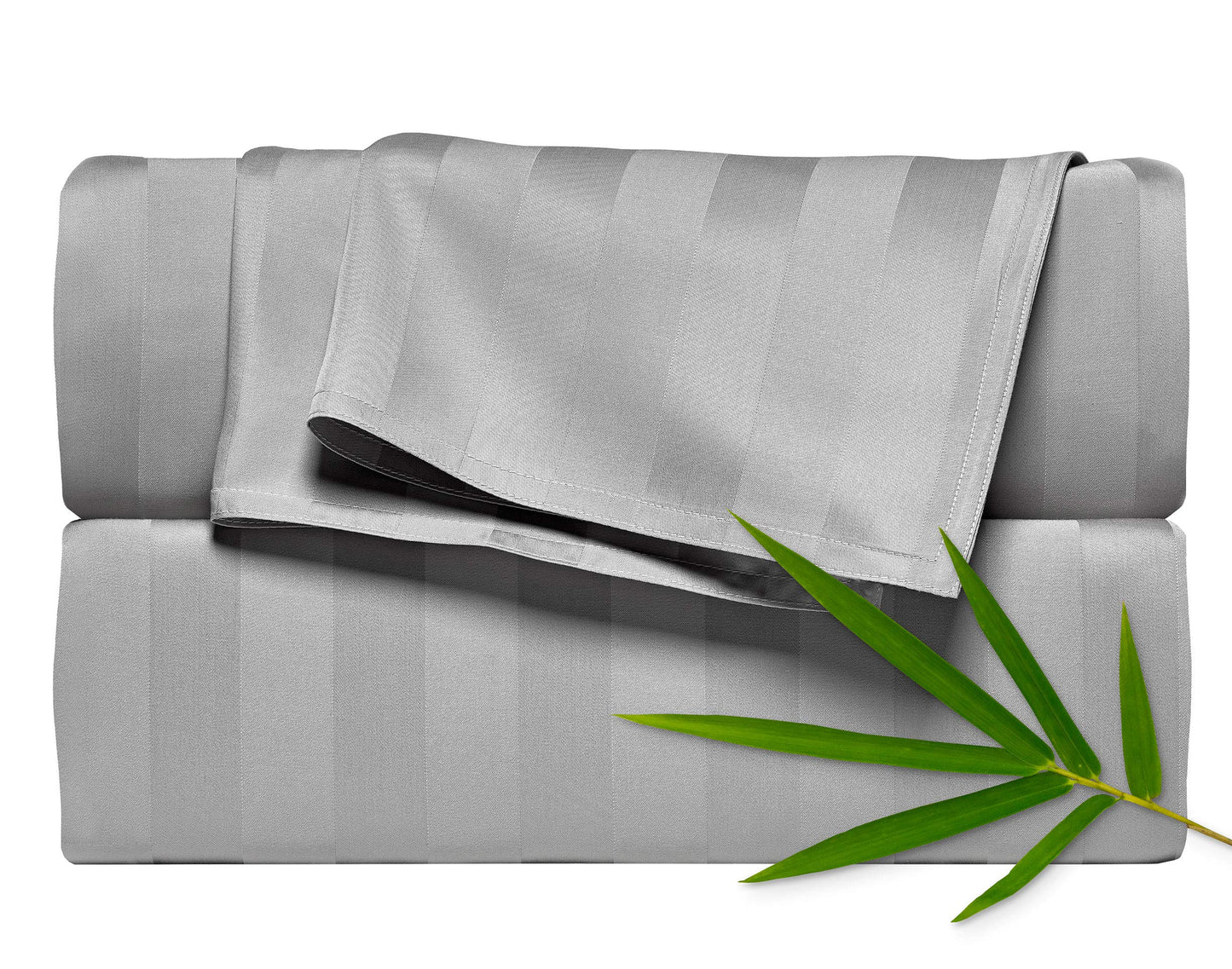 King Sheets by Pure Bamboo, Genuine 100% Organic Viscose Derived from Bamboo Bed Sheet Set, Luxuriously Soft & Cooling, Double Stitching, Lifetime Quality Promise (King, Jacquard Silver)