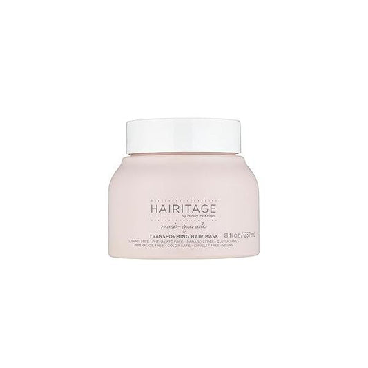 Hairitage Moisturizing Argan Oil Hair Mask Treatment for Anti-Frizz and Hydration - Deep Conditioning Curl Repair with Shea Butter, Aloe & Soy Protein Dry, Damaged Curly Soften Shine